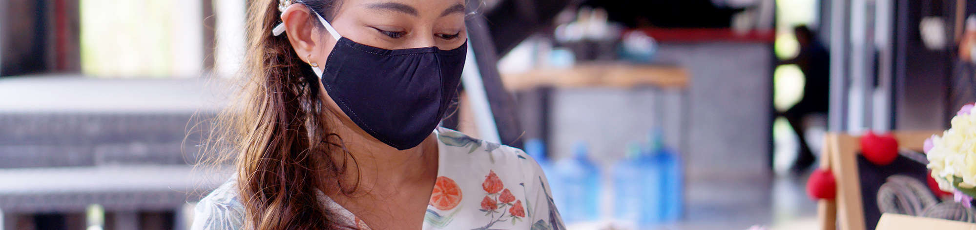 girl textile mask