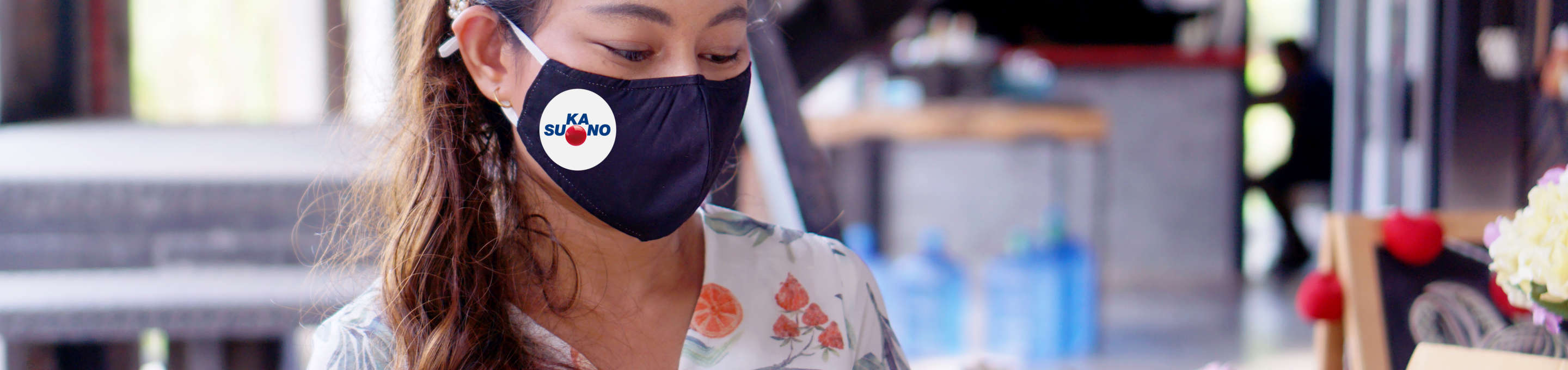 girl textile mask incl. sukano logo