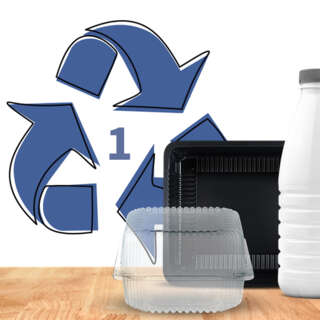 Recycling bottle and trays