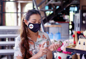girl textile mask incl. sukano logo